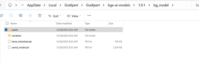 graxpert directory mentioned  in the error