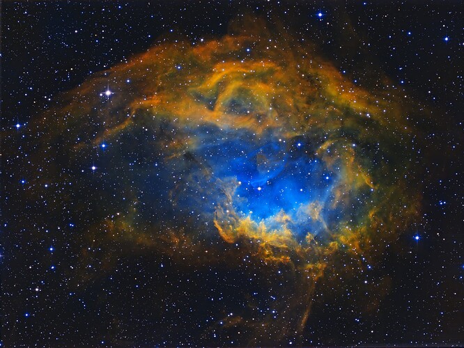 Sh2-261 Lowars neb-SHO-Amber-Deep Blue_Combi